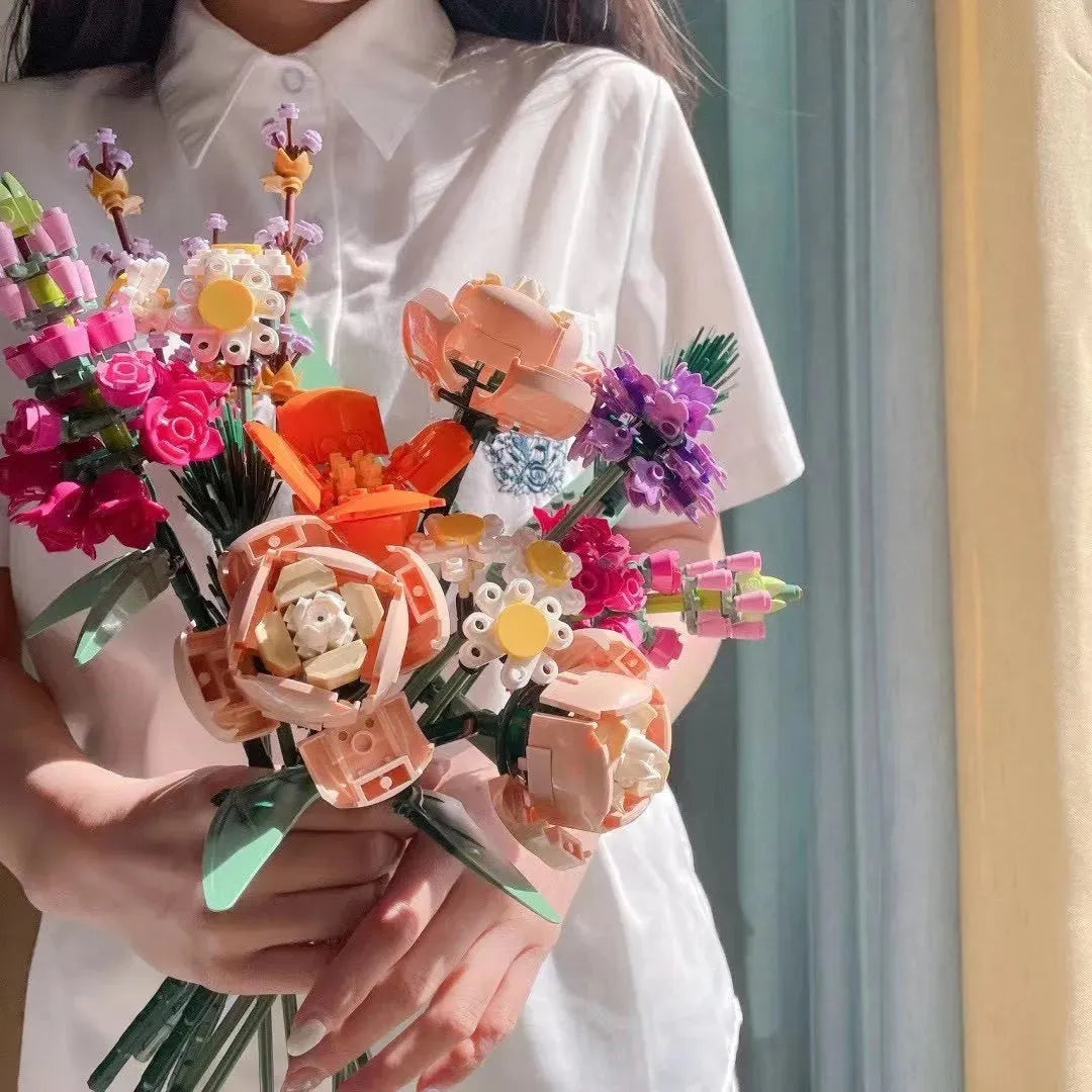 Flower Arrangement Assembling Building Block Toy - Bellarte Enchanté Flower Arrangement Assembling Building Block Toy